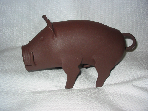 Decorative pig in rust texture